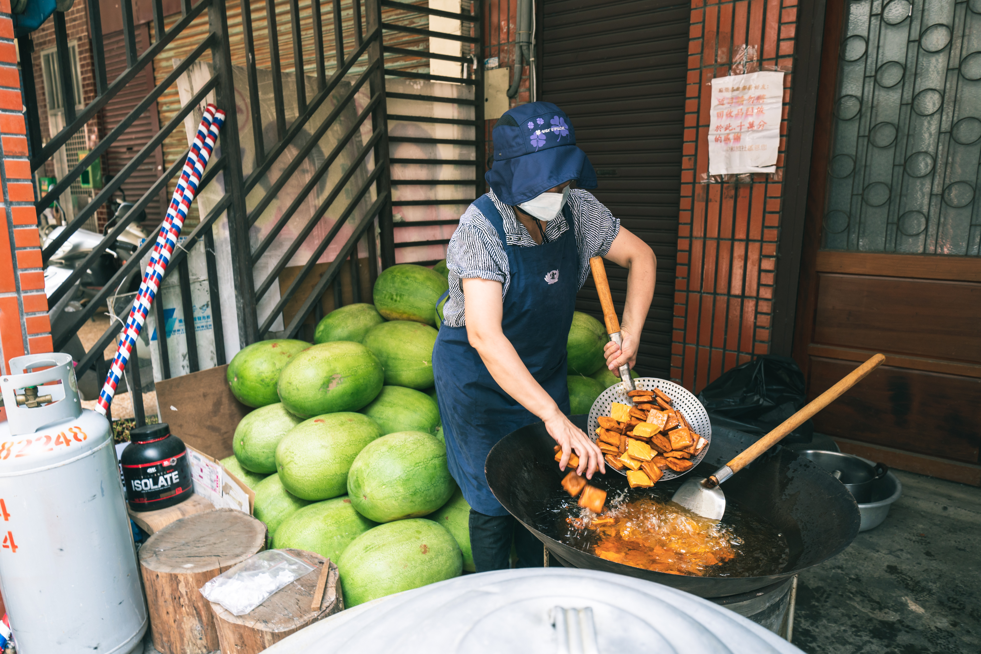 大溪老街_豆干攤販